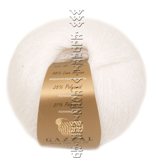 Пряжа GAZZAL (Газзал) "DENNIS" - (905 - Белый)