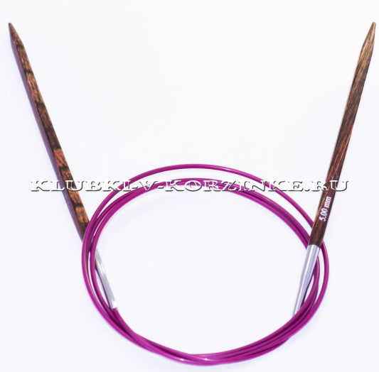 Спицы KnitPro Cubics  №5; 100 см (арт.25345) квадратные круговые деревянные 
