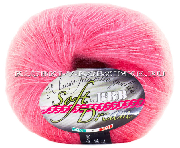 Пряжа Soft Dream BBB - (14 - Ярко-розовый)