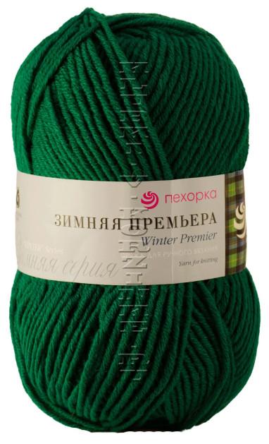 Пряжа Пехорка «Зимняя премьера» - (335 - Изумруд)