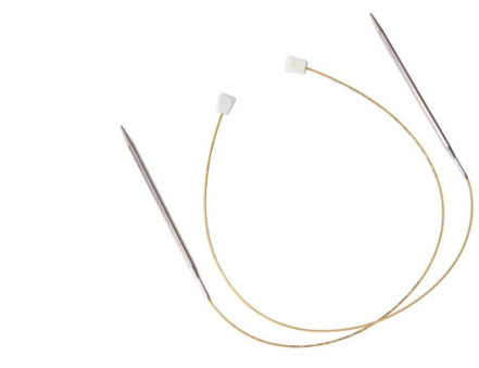 Спицы ADDI с фиксаторами на лесках №4,5  50 см, 2 шт. 