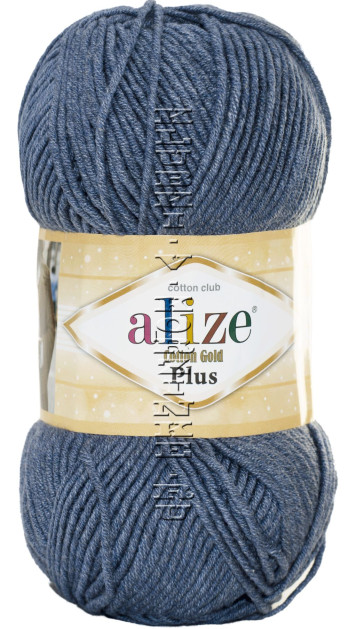 Пряжа Cotton Gold Plus Alize - (203 - Джинс - меланж)