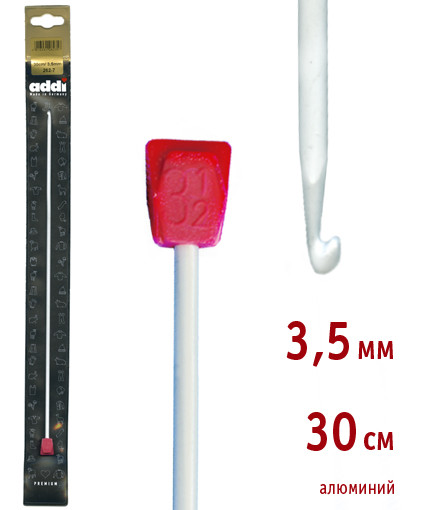 Крючок вязальный Тунисский, ADDI, алюминий, №3,5 30 см