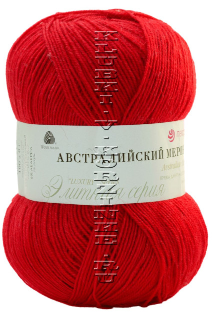 Пряжа Пехорка «Австралийский меринос» (06 - Красный)