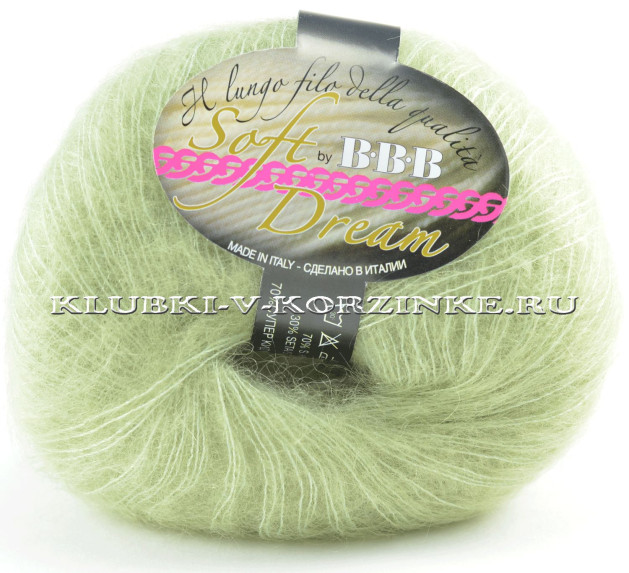 Пряжа Soft Dream BBB - (76 - Бледная фисташка)