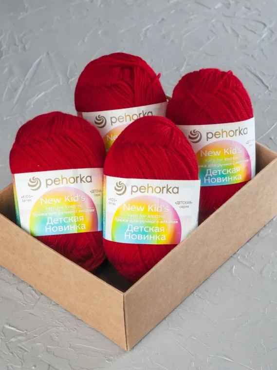 Пряжа Пехорка «Детская новинка» - (363 - Светло-вишневый)