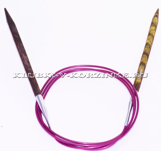 Спицы KnitPro Cubics №7; 100 см (арт.25349) квадратные круговые деревянные
