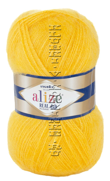 Пряжа Angora Real 40 Alize - (488 - Тёмно - жёлтый)
