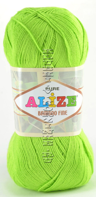Пряжа Bamboo Fine Alize - (612 - Зеленый неон)