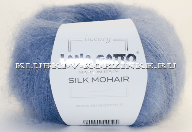 Пряжа Silk Mohair Lana Gatto - (6034 - Серо-голубой)