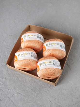 Пряжа Пехорка «Цветное кружево» - (99 - Абрикос)