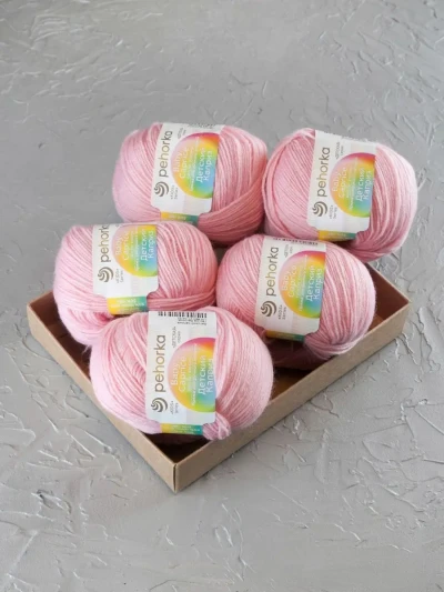Пряжа Пехорка «Детский каприз» - (180 - Светлая бегония)