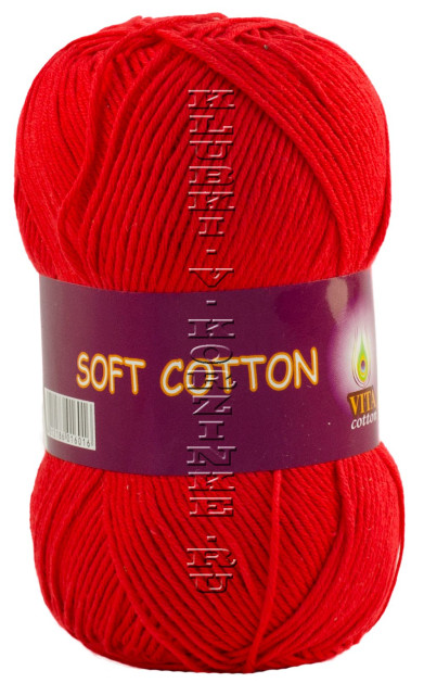 Пряжа VITA cotton "SOFT COTTON" - (1828 - Красный)