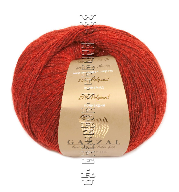 Пряжа GAZZAL (Газзал) "DENNIS" - (902 - Красно-терракотовый)