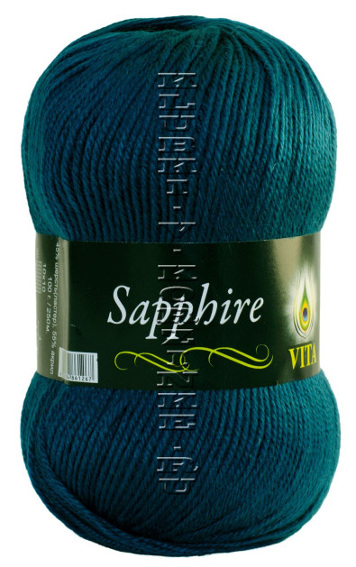 Пряжа VITA «SAPPHIRE» - (1537 -Тёмная морская волна)