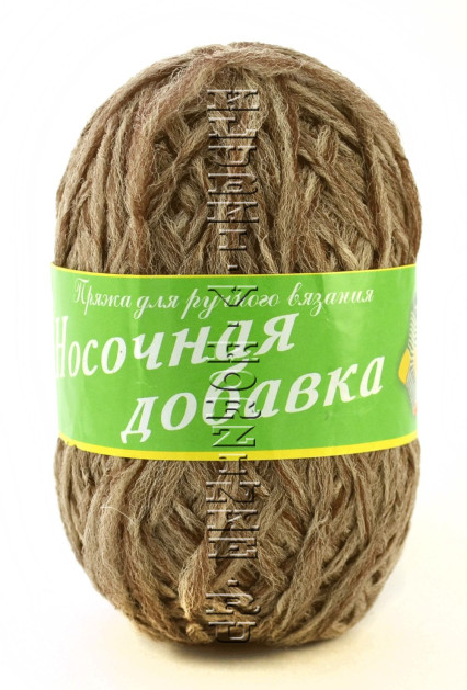 Пряжа Носочная добавка (517 - Коричневый меланж)