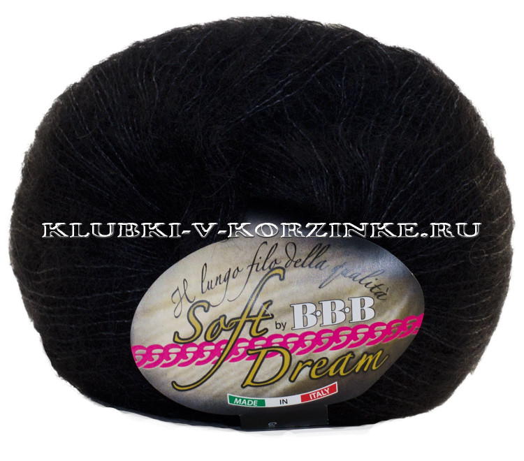 Пряжа Soft Dream BBB - (200 - Черный) - купить в Москве по недорогой ...