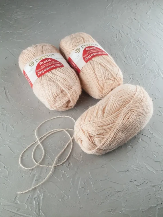 Пряжа Пехорка «Деревенская» - (442 - Натуральный)