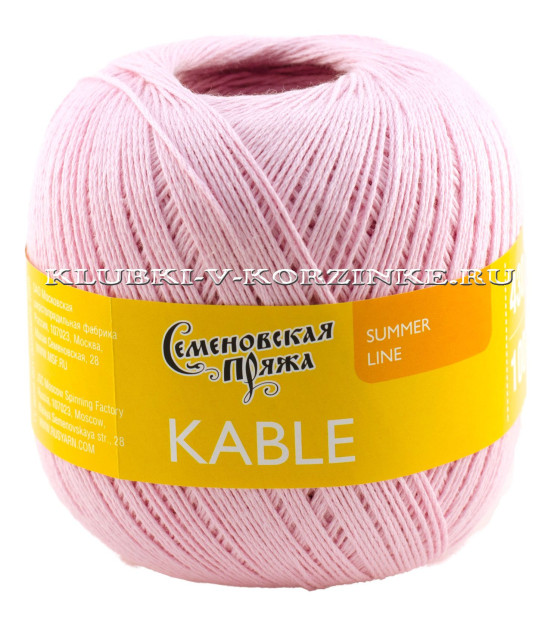 Пряжа Семеновская «Кабле» - (33 - Бледная роза)