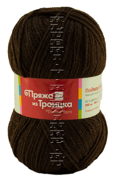 Пряжа Троицкая «Подмосковная» - (0412 - Шоколад)