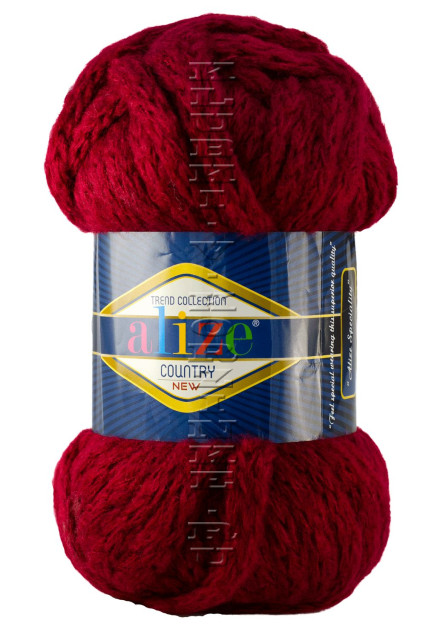 Пряжа Country New Alize - (390 - Вишня)