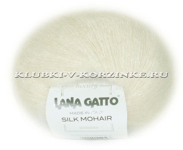 Пряжа Silk Mohair Lana Gatto - (6028 - Молочный)