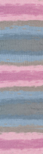 Пряжа ANGORA GOLD BATIK Alize - (2970 - Голубой, розовый, беж)