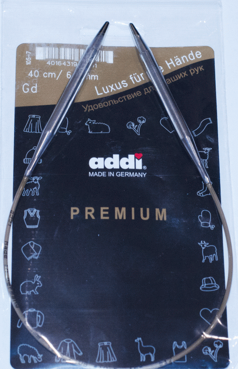Спицы ADDI круговые супергладкие №6,5  40 см