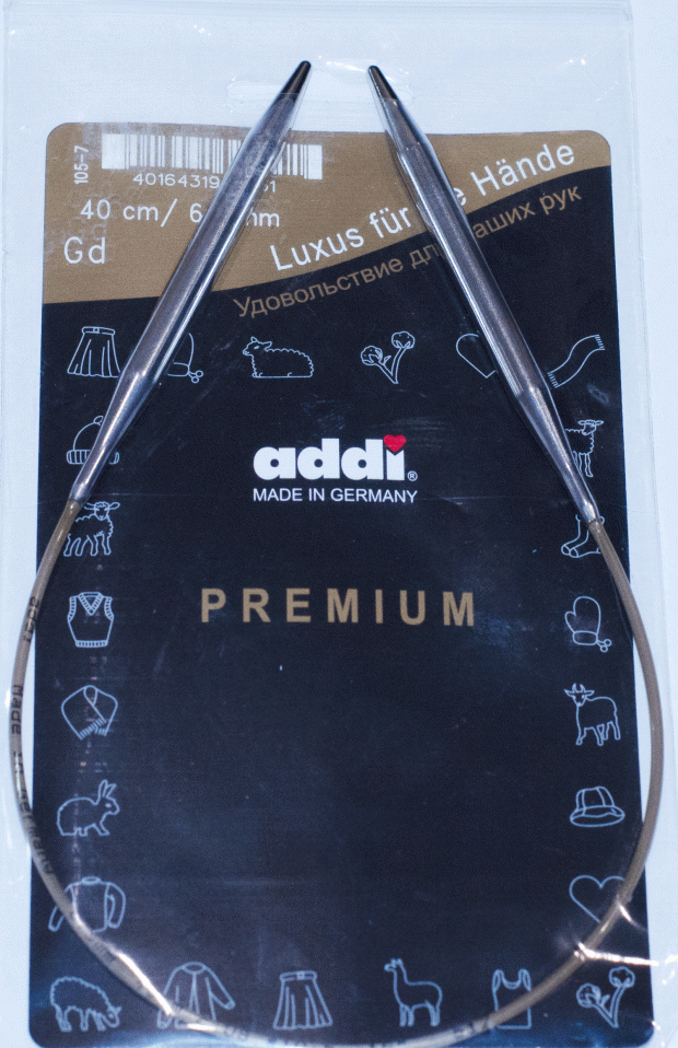 Спицы ADDI круговые супергладкие №6,5  40 см