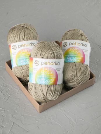 Пряжа Пехорка «Детский хлопок» - (478 - Защитный)