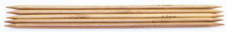 Спицы чулочные деревянные №5, 20 см, 5 шт.