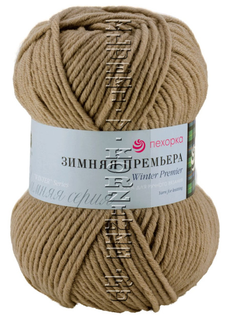 Пряжа Пехорка «Зимняя премьера» - (274 - Серобежевый)