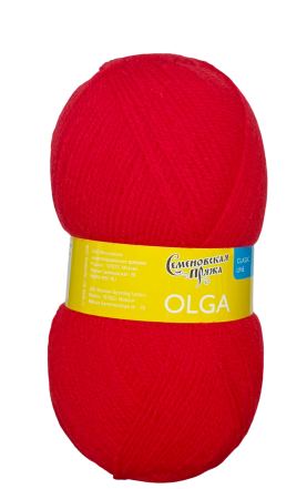 Пряжа Семеновская «Ольга» - (213 - кармин)