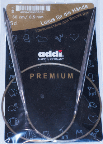 Спицы ADDI круговые супергладкие №6,5 60 см