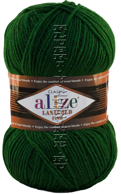 Пряжа Lanagold Fine Alize - (118 - Зеленая трава)