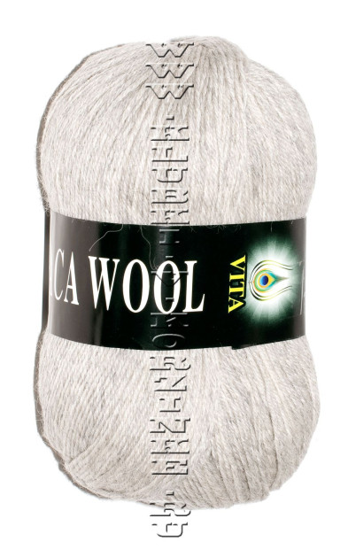 Пряжа VITA «ALPACA WOOL» - (2967 - Светло-серый меланж)