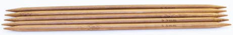 Спицы чулочные деревянные №5,5 20 см, 5 шт.