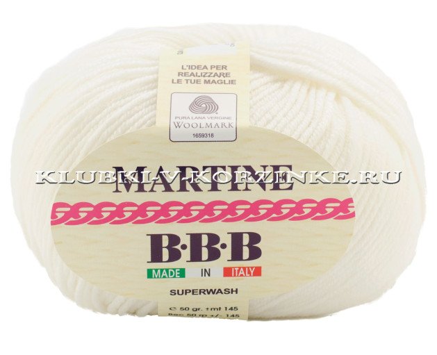 Пряжа Martine BBB - (100 - Белый)