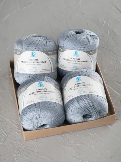 Пряжа Камтекс «Хлопок Мерсеризованный» - (169 - Серый)