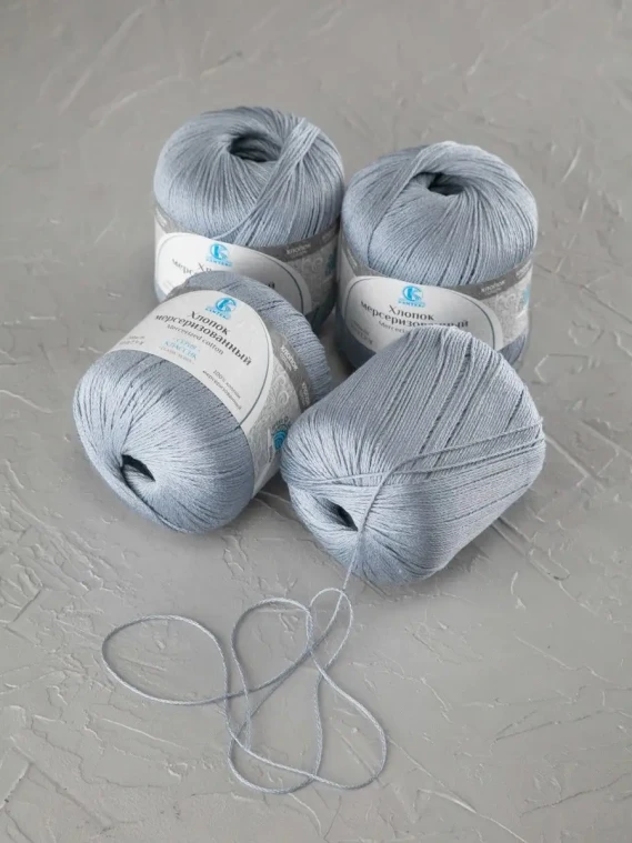 Пряжа Камтекс «Хлопок Мерсеризованный» - (169 - Серый)