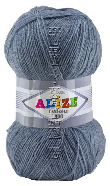 Пряжа Lanagold 800 Alize - (221 - Светлый джинс)