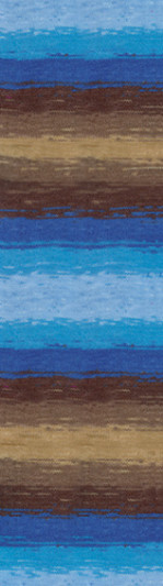 Пряжа ANGORA GOLD BATIK Alize - (6274 - Синий, коричневый, бирюзовый)