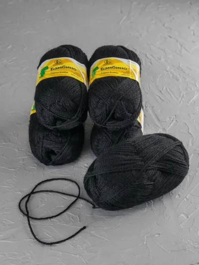 Пряжа Камтекс «Бамбино» - (003 - Черный)