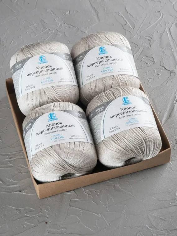 Пряжа Камтекс «Хлопок Мерсеризованный» - (006 - Светло-Бежевый)