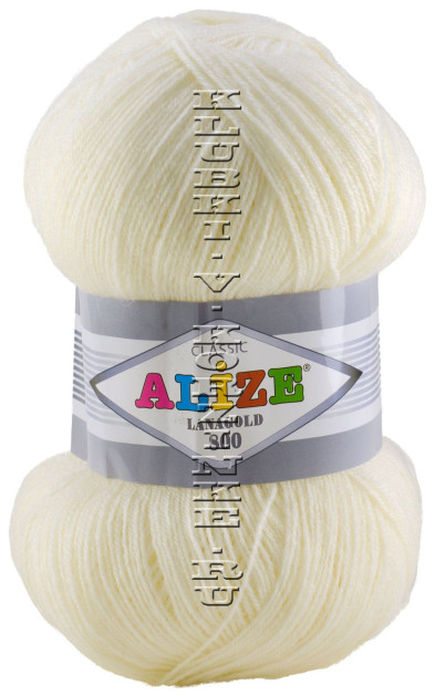 Пряжа Lanagold 800 Alize - (62 - Молочный)