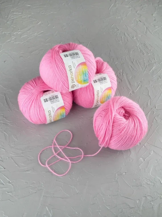 Пряжа Пехорка «Детский каприз» - (11 - Яр.розовый)