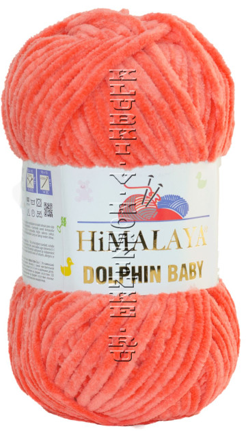 Пряжа Dolphin baby Himalaya - (80312 - Яркий коралл)