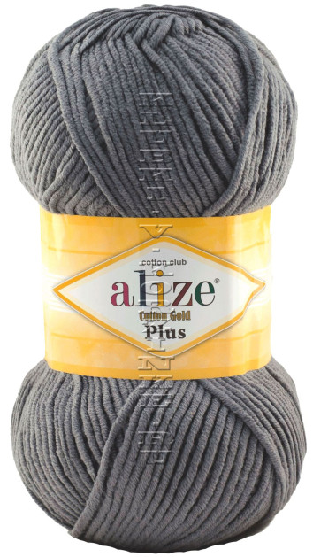 Пряжа Cotton Gold Plus Alize - (476 - Темно-серый)