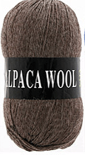 Пряжа VITA «ALPACA WOOL» - (2975 - Коричневый меланж)