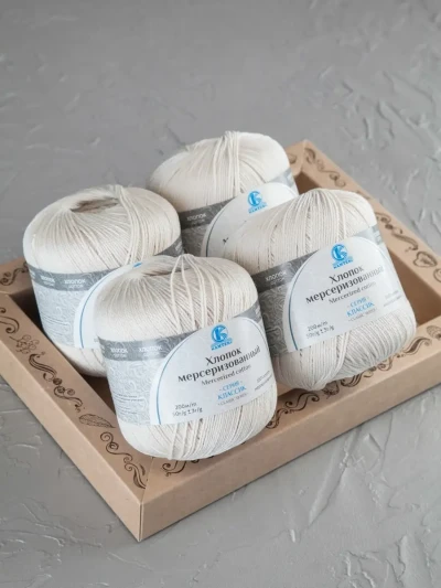 Пряжа Камтекс «Хлопок Мерсеризованный» - (188 - Топленое молоко)